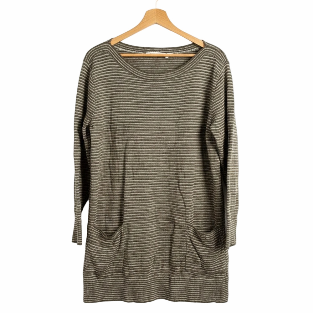 Eight Eight Eight Striped Women's Tunic Knit Sweater Casual Minimalist Plus 3X